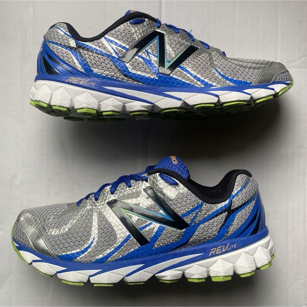 Men's 2013 New Balance 3190v1 Silver/Blue Lightweight Running Shoes Size 10.5
